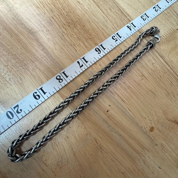 Premier Designs Oxidized Silver-Tone Wheat Chain Necklace 20 Inch With Lobster C - Picture 5 of 8